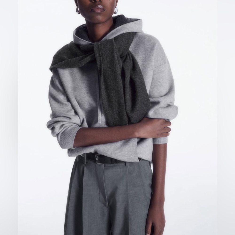 Cos Double-Faced Knitted Hoodie